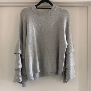 Who what wear grey tiered sleeve sweater